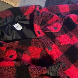 GAP Red and Black Plaid Jacket